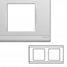NORVIKA Plaque Double Horizontale Entraxe 71mm Blanc 