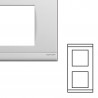 NORVIKA Plaque Double Verticale Entraxe 71mm Blanc 