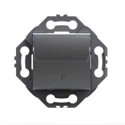 NORVIKA Sonnette de porte avec porte-étiquette Gris Alu 