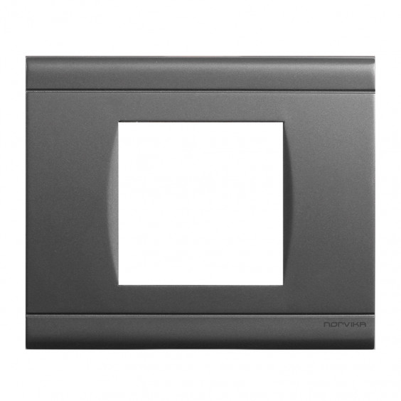 NORVIKA Plaque simple gris métalisé  