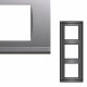 NORVIKA Plaque Triple Verticale Entraxe 71mm Gris alu 