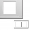NORVIKA Plaque Double Horizontale Entraxe 57mm Blanc 