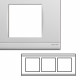 NORVIKA Plaque Triple Horizontale Entraxe 57mm Blanc 
