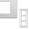 NORVIKA Plaque Triple Verticale Entraxe 57mm Blanc 