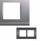 NORVIKA Plaque Double Horizontale Entraxe 57mm Gris alu 