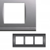NORVIKA Plaque Triple Verticale Entraxe 57mm Gris alu 