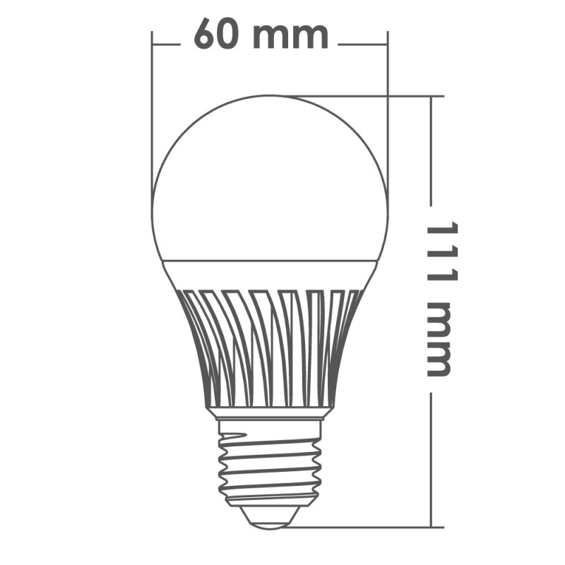 Ampoules Led E27 A60 12w Équivalent à 100w, Base à vis Edison, 6000k Blanc  froid, 1150 Lm, 220-240v, Pack de 6, Non dimmable