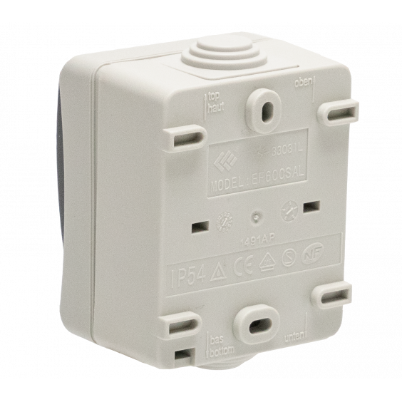 Interrupteur Poussoir Etanche Extérieur avec Voyant Lumineux en Saillie IP54 Gris NALTO