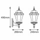Applique Montante Extérieur E27 max 100W blanc - ADELA