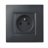 NOANE Prise Murale Encastrable 2P+T 16A Complète Anthracite