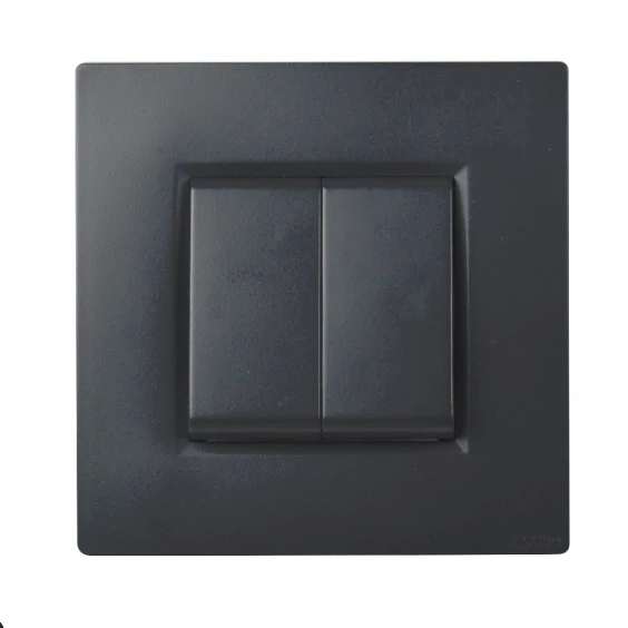 NOANE Interrupteur Va et Vient Double 10A Complet Anthracite