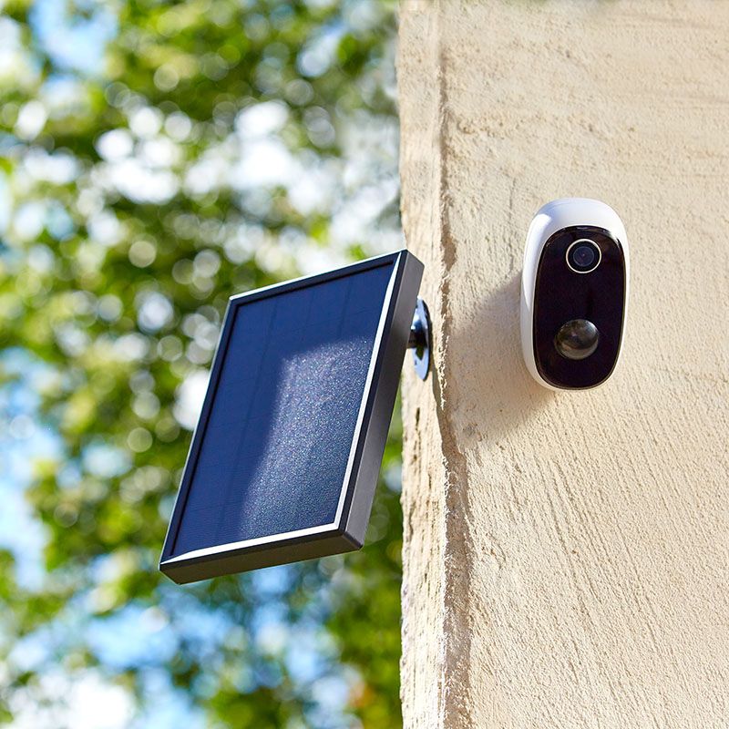 Caméra de surveillance WiFi intérieure/extérieure & Panneau