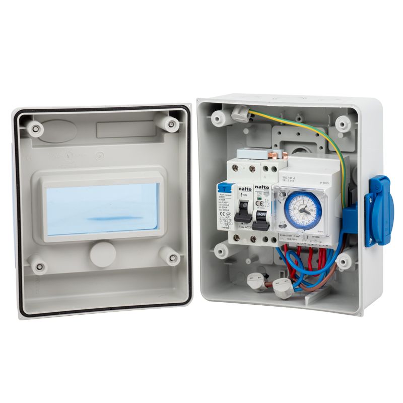 Coffret Electrique Extérieur Programmable 1 Prise + Protection Electrique  Compatible SPA Gonflable NALTO
