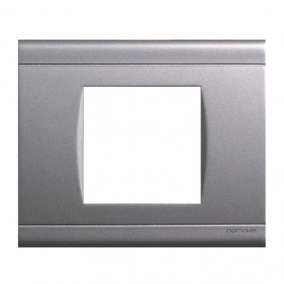 NORVIKA Interrupteur Poussoir Gris Alu Complet
