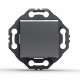 NORVIKA Lot de 5 Interrupteurs Va-et-vient Gris Alu Complets