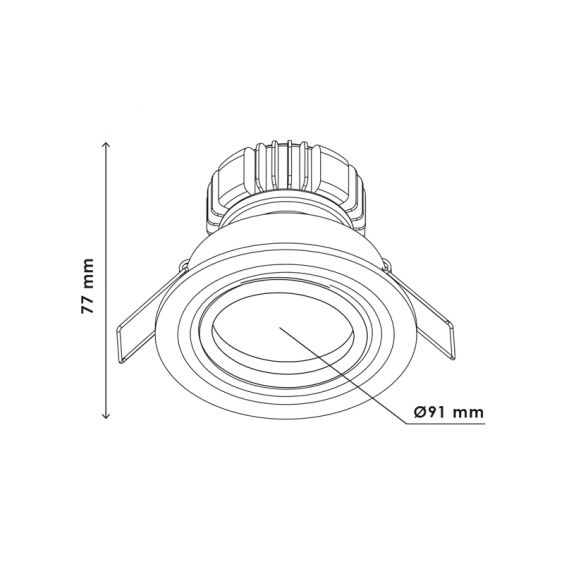 Spot LED COB Orientable Encastrable 5W