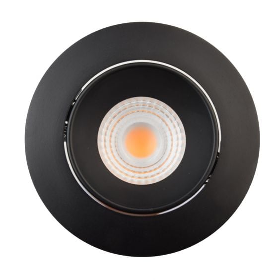 Lot de 2 spots LED encastrables ronds Ø 8,5 cm orientables à intensité  variable Noir mat 5,5 W