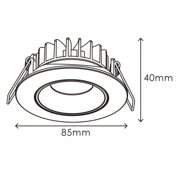 Spot à encastrer Orientable Variable 7W LED COB Aluminium brossé CREALYS
