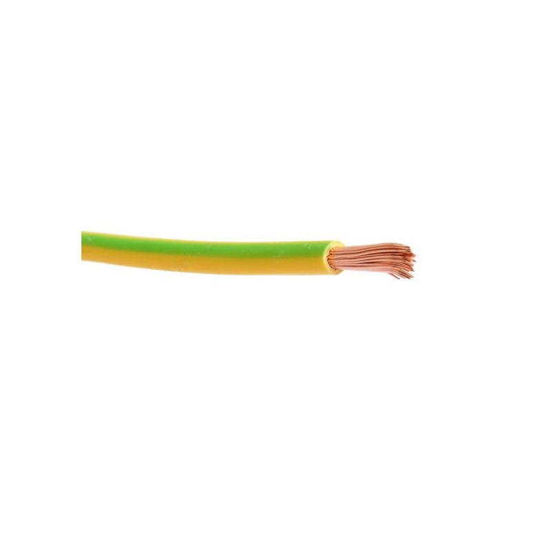 Fil H07VK 6 mm2 JAUNE / VERT, cable souple