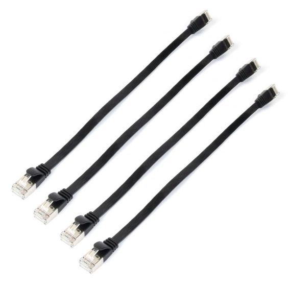 Baie de brassage + 4 cordons plat RJ45