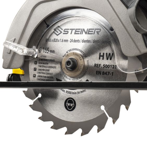 Scie circulaire 165mm sans fil 18V Li-ion STEINER (Sans batterie / Sans chargeur)