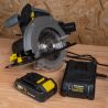 Scie circulaire 165mm sans fil 18V Li-ion + Batterie + Chargeur STEINER