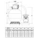 Groupe de filtration 2.2CV 27m³/h Ø710mm vanne Top 6 voies STEINER