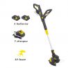 Coupe Bordure Sans Fil 20V à lame + 2 Batteries Li-ion 2AH + Chargeur Rapide STEINER + 20 lames