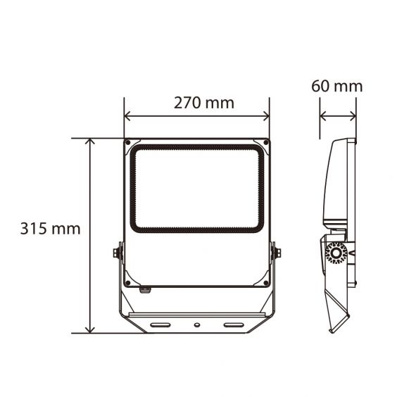 Projecteur Extérieur LED Haute Performance 145Lm/W - 100W Woltz