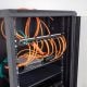 Baie de brassage 19 pouces avec 24 connecteurs RJ45 + porte en verre avec serrure à clé - OHMTEC