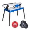 Coupe Carreaux Professionnel Électrique 800W Ø200mm Sur Pieds + 2 Disques Diamants + Genouillères Offertes STEINER