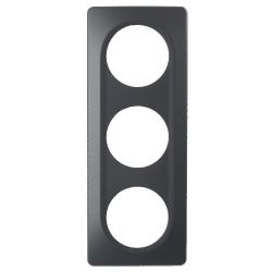 Plaque Triple Anthracite Mat EPURE
