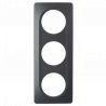 Plaque Triple Anthracite Mat EPURE