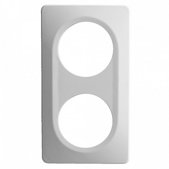 Plaque Double Blanche Satin Et Brillant EPURE