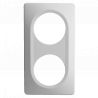 Plaque Double Blanche Satin Et Brillant EPURE