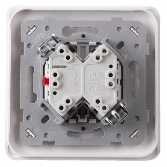 OHMTEC Epure Interrupteur va et vient complet blanc
