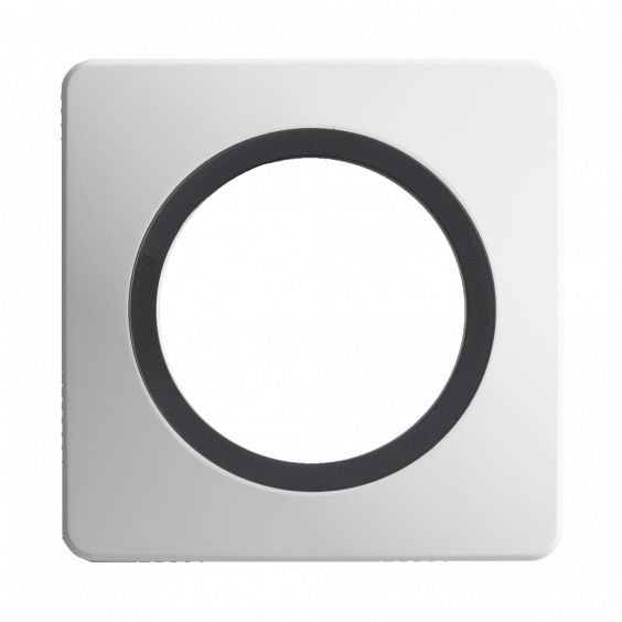 Plaque Simple Blanc Insert Anthracite Mat EPURE