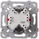 OHMTEC Epure Double interrupteur va et vient complet anthracite