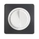 OHMTEC Epure Double interrupteur Va et vient Blanc 