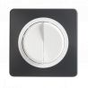 OHMTEC Epure Double interrupteur Va et vient Blanc 