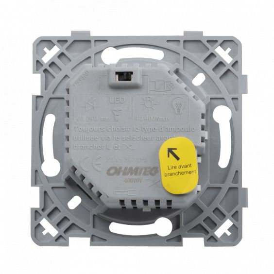 OHMTEC Epure Variateur Compatible Led Anthracite 