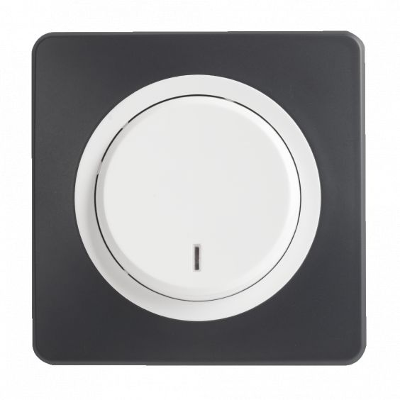 OHMTEC Epure Interrupteur Va et vient A à voyant Blanc 