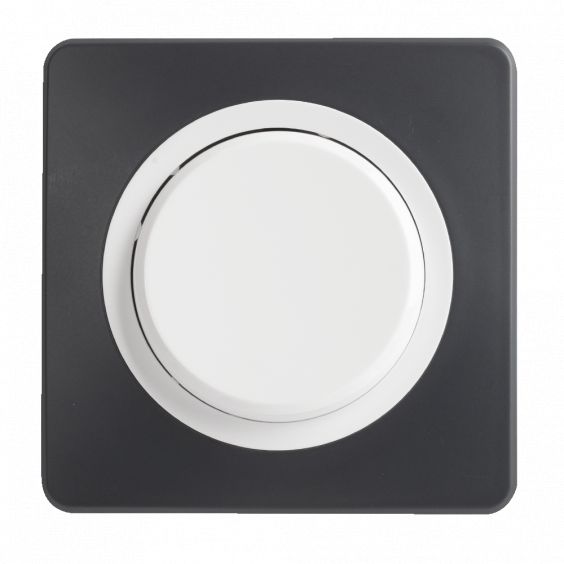 OHMTEC Epure Poussoir anthracite/blanc complet