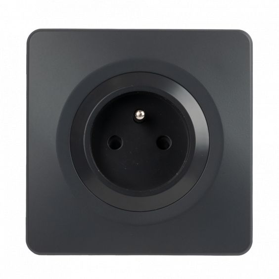 OHMTEC Epure Prise 2P+T complet anthracite