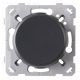 OHMTEC Epure Interrupteur va et vient complet anthracite + griffes de fixation