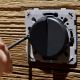 OHMTEC Epure Double interrupteur va et vient complet anthracite
