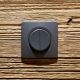 OHMTEC Epure Interrupteur va et vient + poussoir gauche complet anthracite