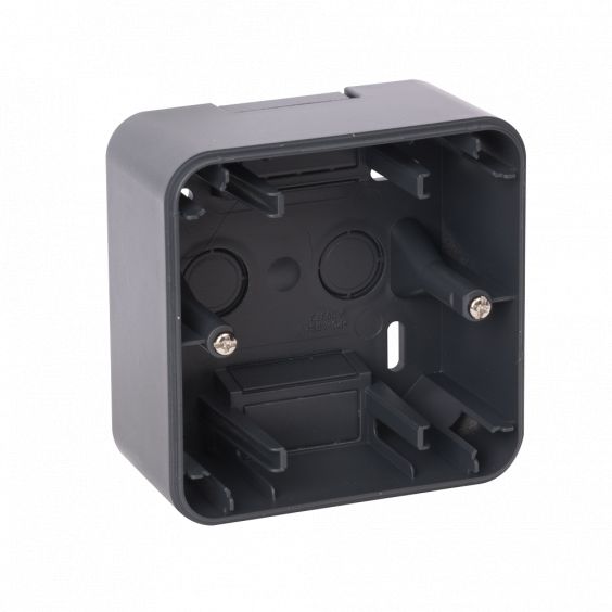 OHMTEC Epure Boitier Saillie 1 Poste Anthracite 