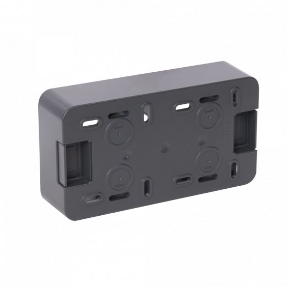 OHMTEC Epure Boitier Saillie 2 Postes Anthracite 