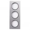 OHMTEC Epure Plaque Triple Alu Brossé Et Anthracite 